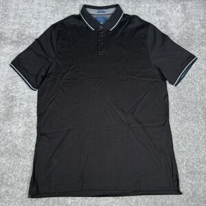 Fairlane Polo Shirt Men's XL Black Slim Fit Pima Cotton Short Sleeve Golf